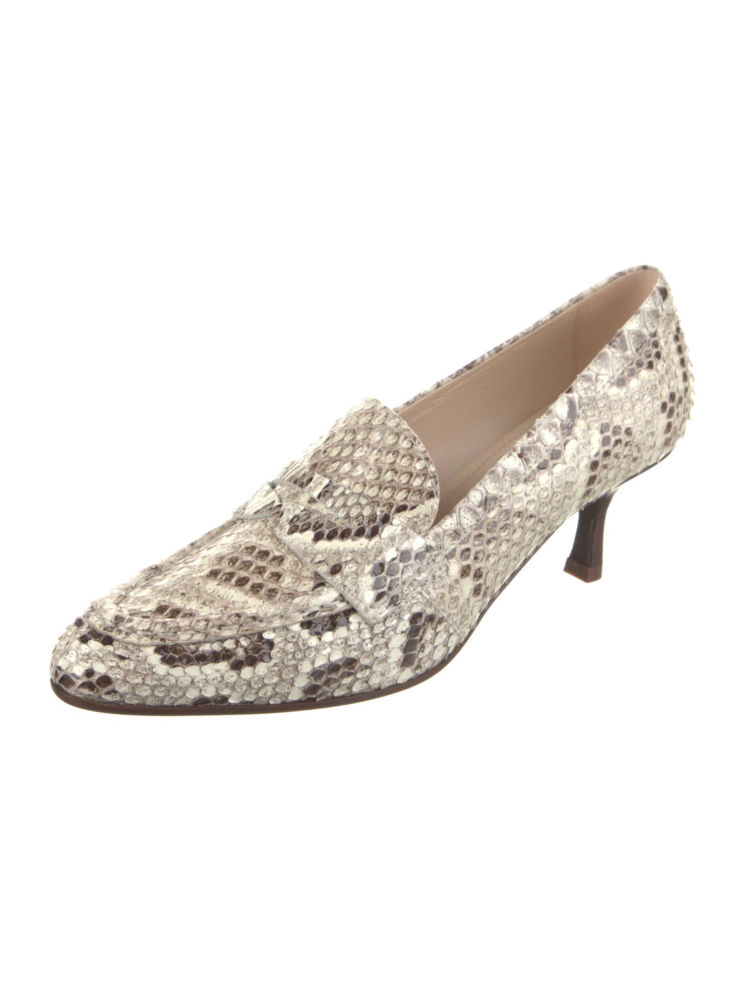 Tod's Embossed Leather Animal Print Pumps