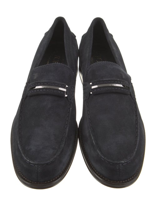 Tod's Suede Scalloped Accent Loafers