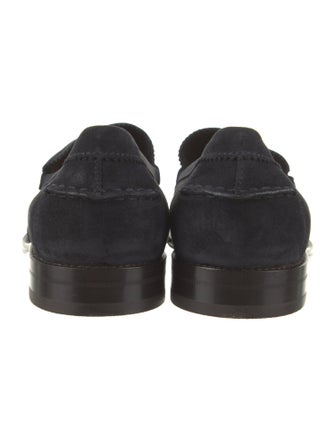 Tod's Suede Scalloped Accent Loafers