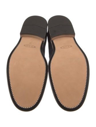 Tod's Suede Scalloped Accent Loafers