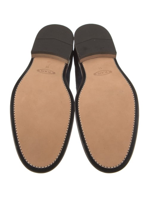 Tod's Suede Scalloped Accent Loafers