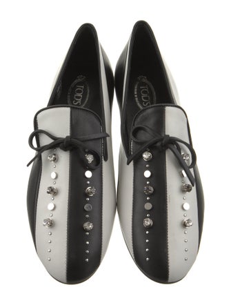 Tod's Leather Colorblock Pattern Moccasins