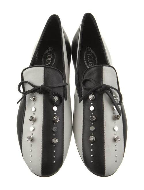 Tod's Leather Colorblock Pattern Moccasins