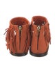 Tod's Leather Fringe Trim Accent Slingback Sandals