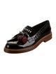 Tod's Patent Leather Chain-Link Accents Loafers