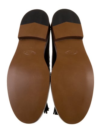 Tod's Patent Leather Chain-Link Accents Loafers