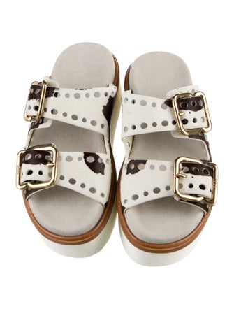 Tod's Ponyhair Printed Slides