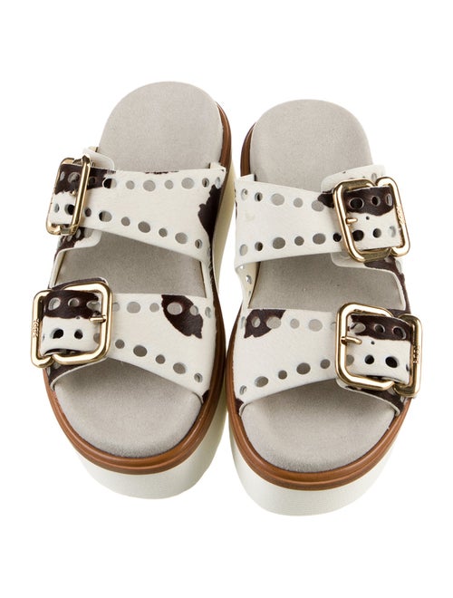 Tod's Ponyhair Printed Slides