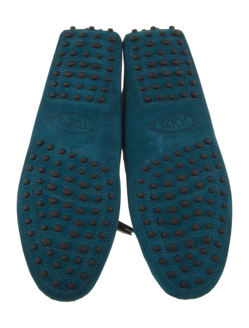 Tod's Suede Leather Trim Embellishment Moccasins