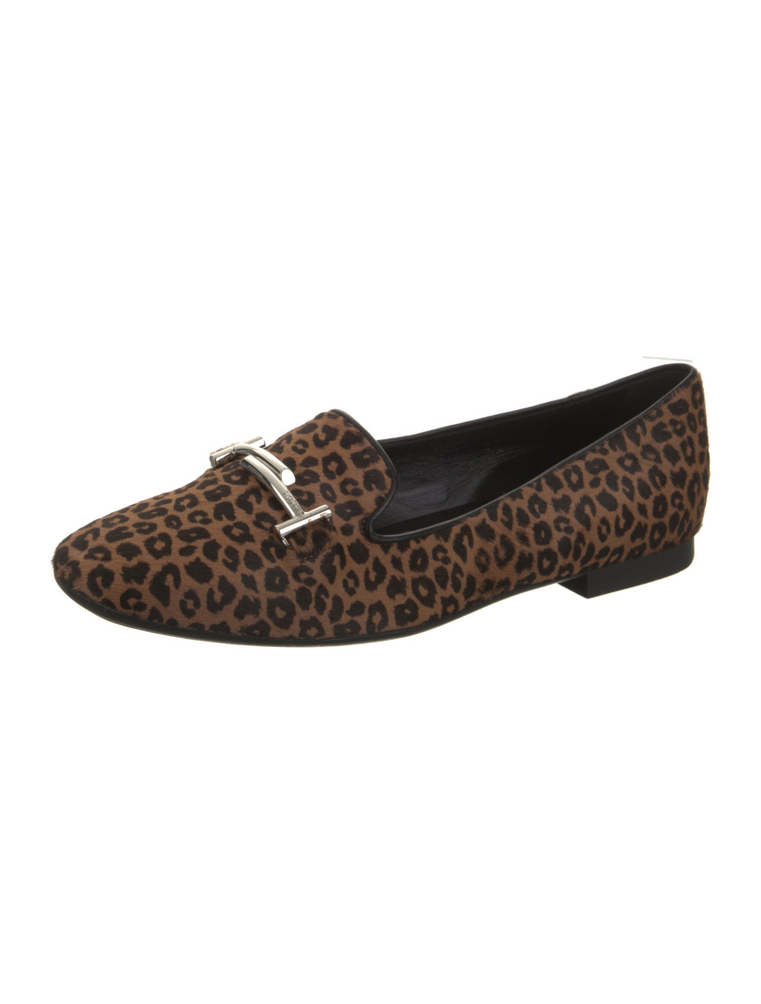 Tod's Ponyhair Animal Print Loafers