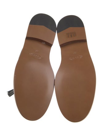 Tod's Patent Leather Colorblock Pattern Lace-Up Boots