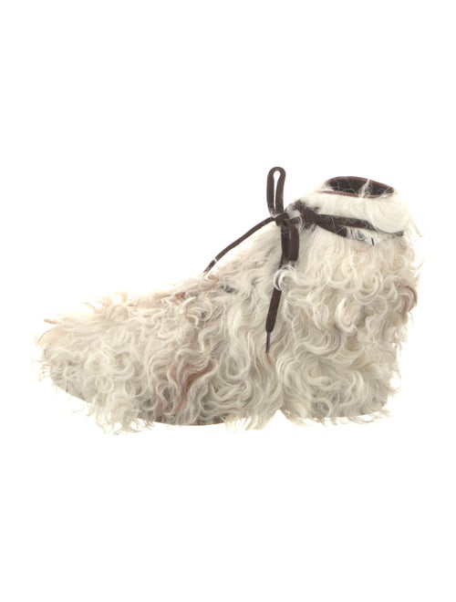 Tod's Faux Fur Lace-Up Boots