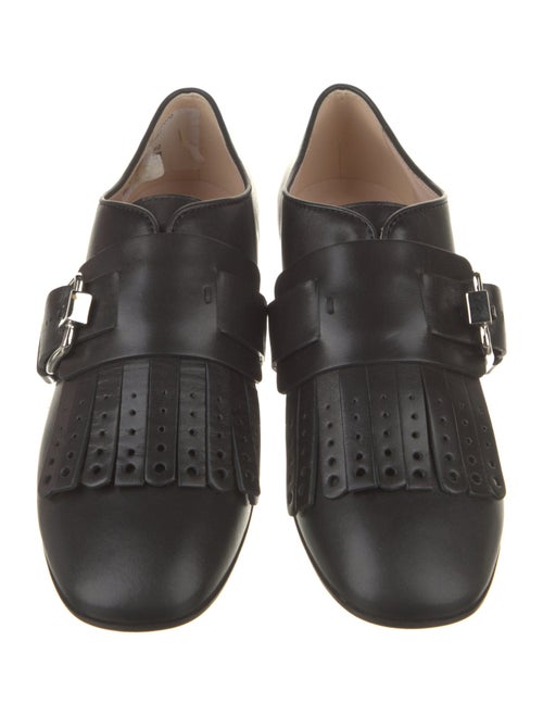Tod's Leather Fringe Trim Accent Oxfords