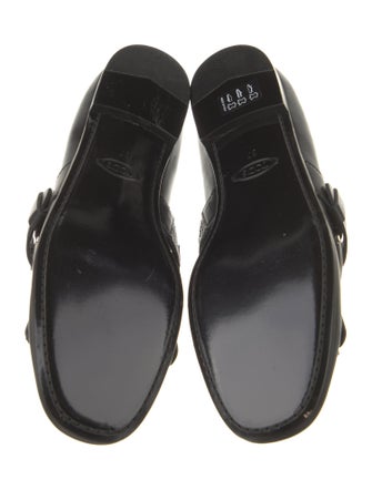 Tod's Leather Fringe Trim Accent Oxfords