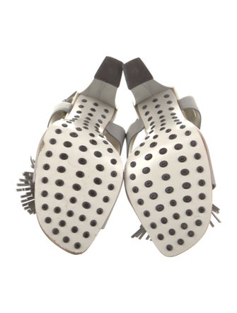 Tod's Leather Printed Slingback Sandals