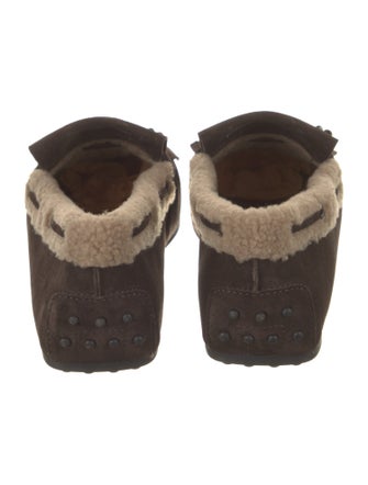 Tod's Suede Faux Fur Trim Boat Shoes