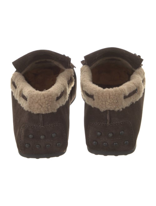 Tod's Suede Faux Fur Trim Boat Shoes