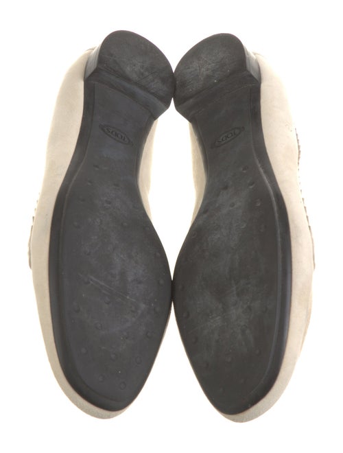 Tod's Suede Crystal Embellishments Loafers