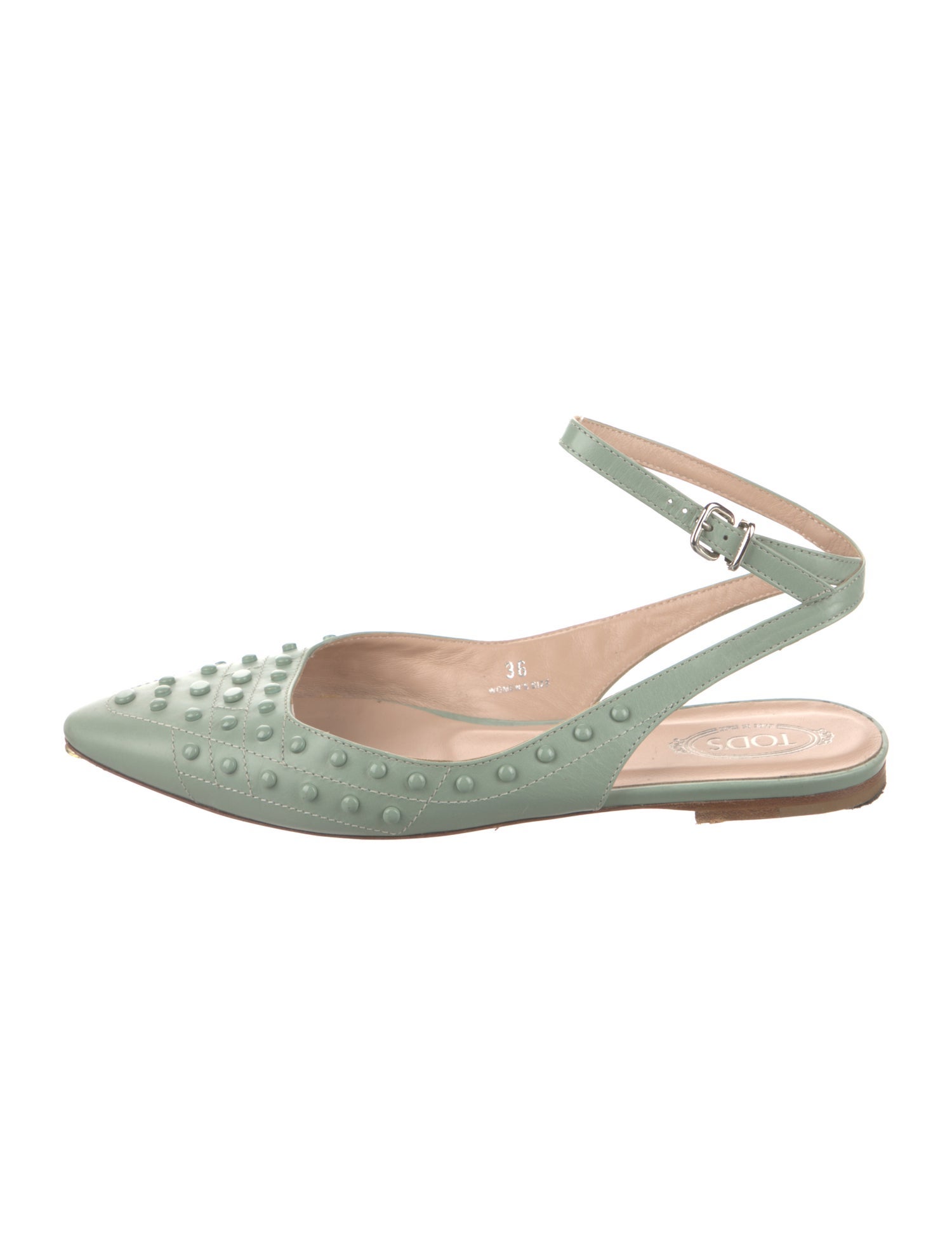 Tod's Leather Slingback Flats