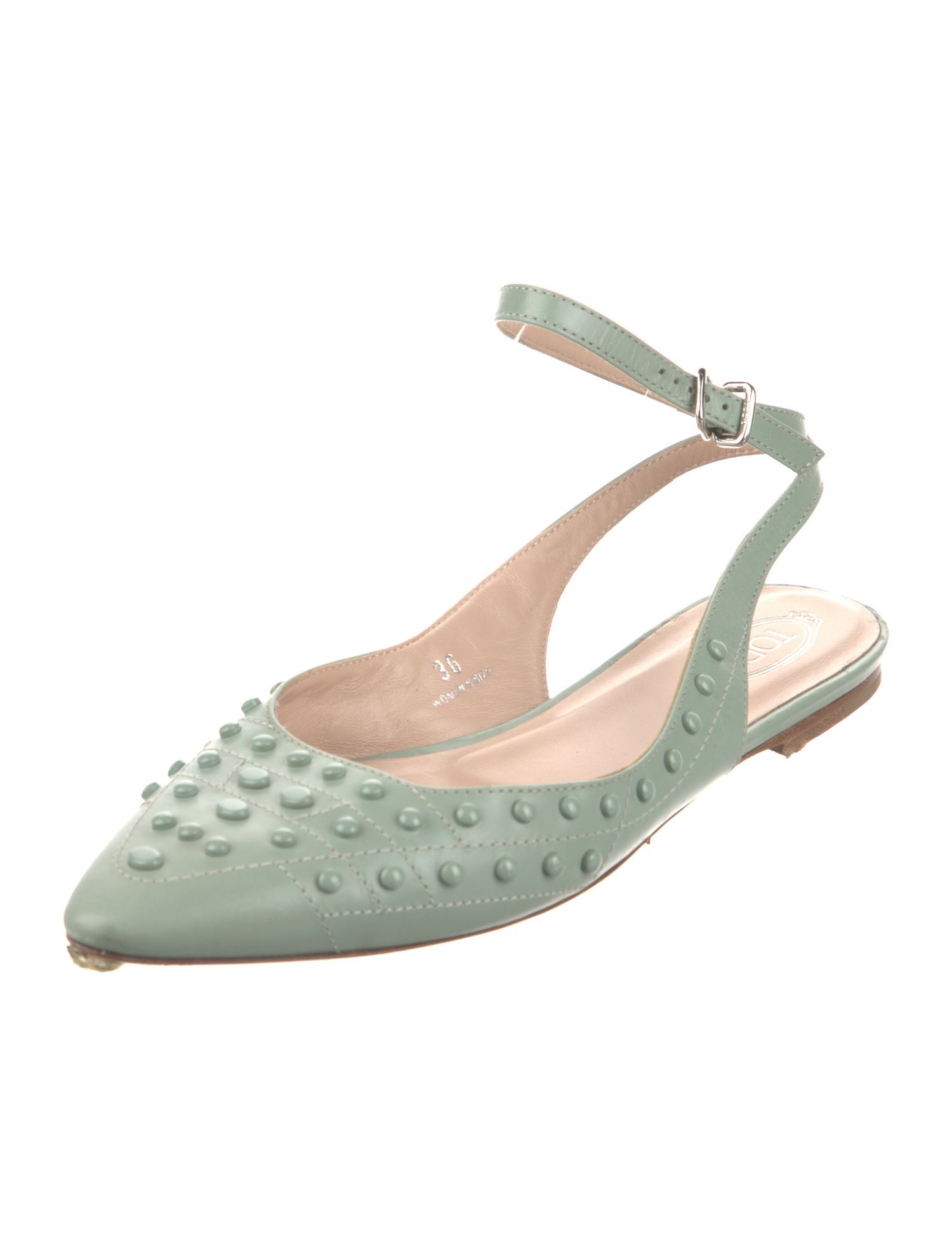 Tod's Leather Slingback Flats