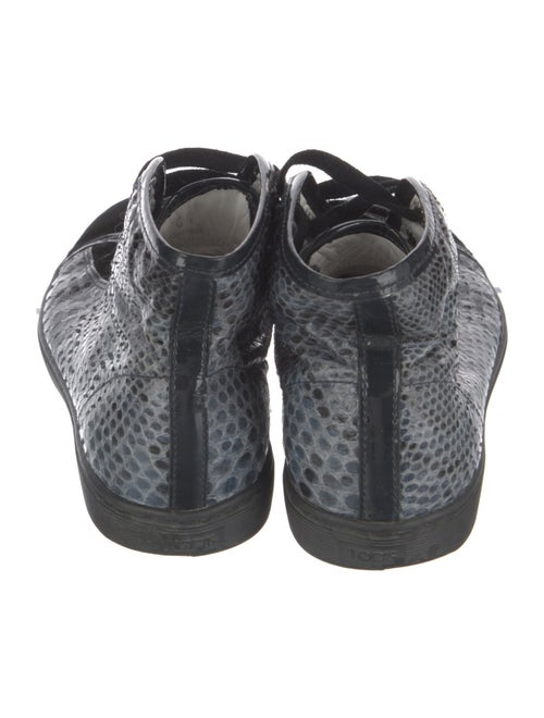 Tod's Embossed Leather Animal Print Sneakers