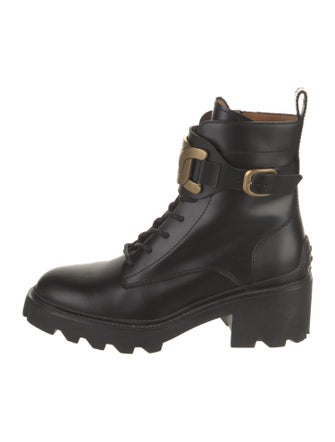 Tod's Leather Combat Boots