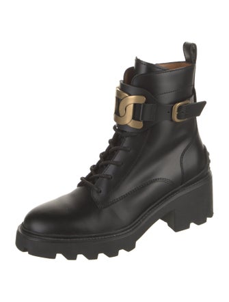 Tod's Leather Combat Boots