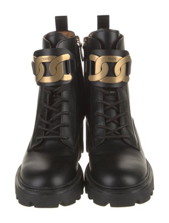 Tod's Leather Combat Boots