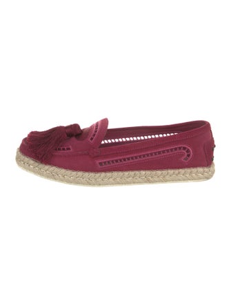 Tod's Suede Tassel Accents Espadrilles