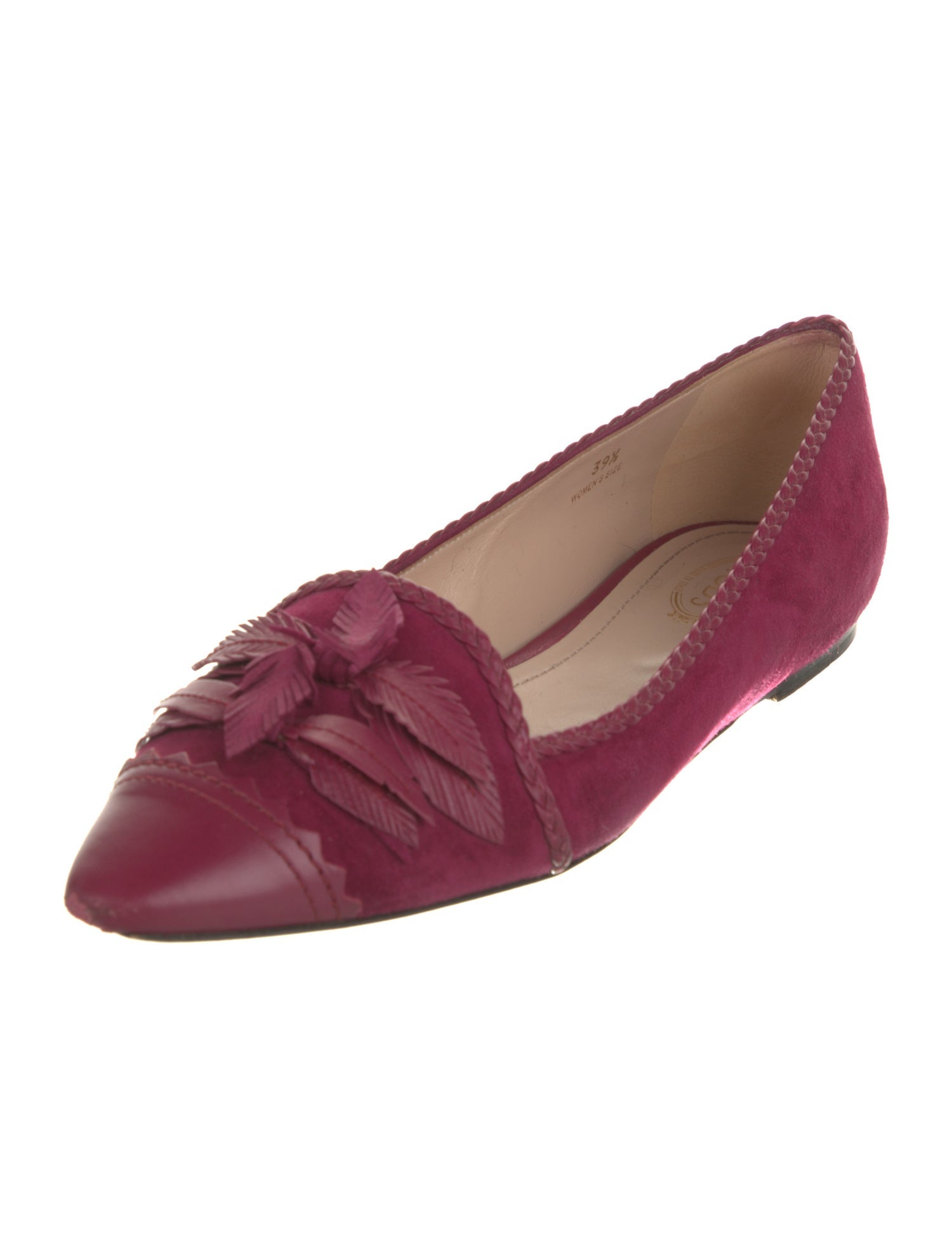 Tod's Suede Braided Accents Ballet Flats