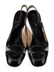 Tod's Patent Leather Colorblock Pattern Slingback Pumps