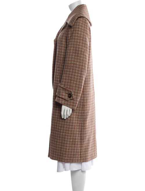 Tod's Virgin Wool Houndstooth Print Peacoat