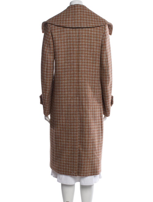 Tod's Virgin Wool Houndstooth Print Peacoat