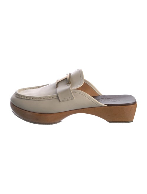 Tod's Leather Chain-Link Accents Mules