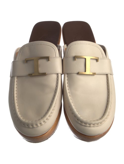 Tod's Leather Chain-Link Accents Mules