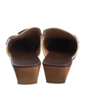 Tod's Leather Chain-Link Accents Mules