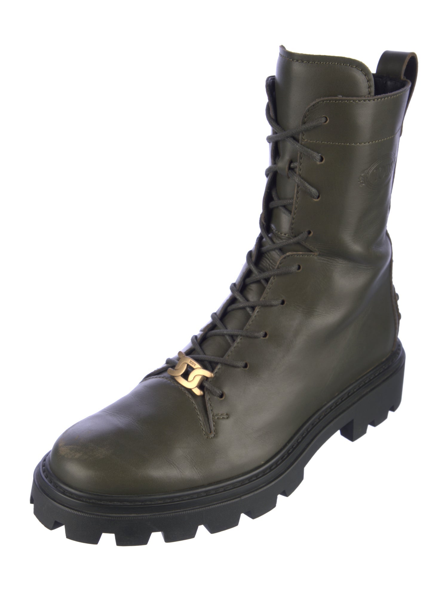 Tod's Leather Combat Boots