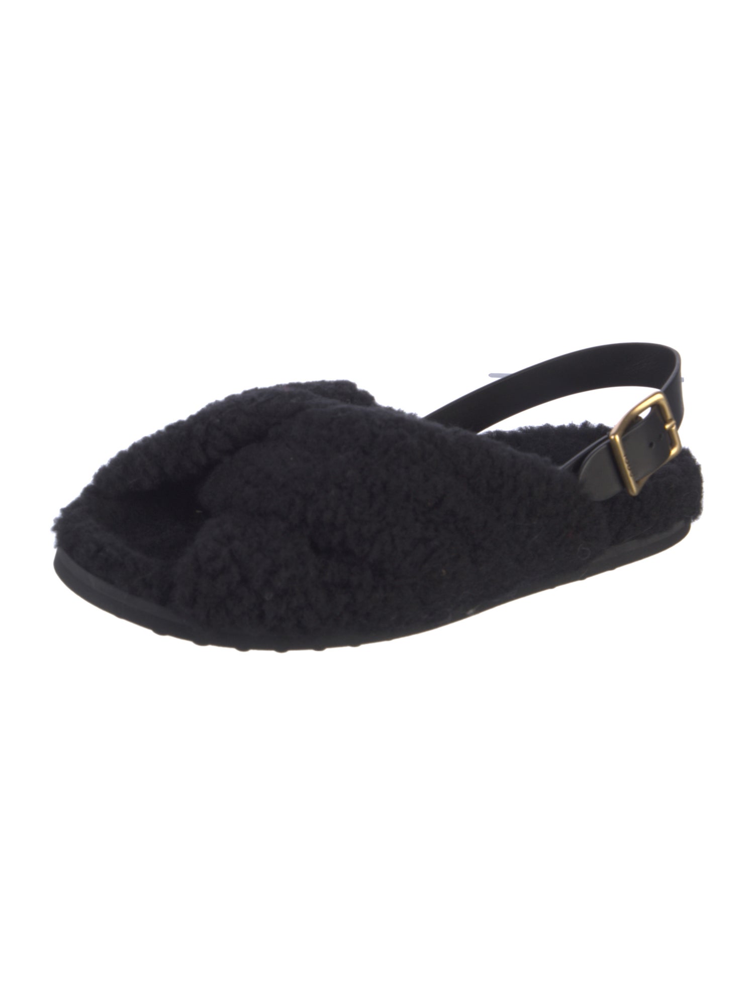 Tod's Shearling Slingback Sandals