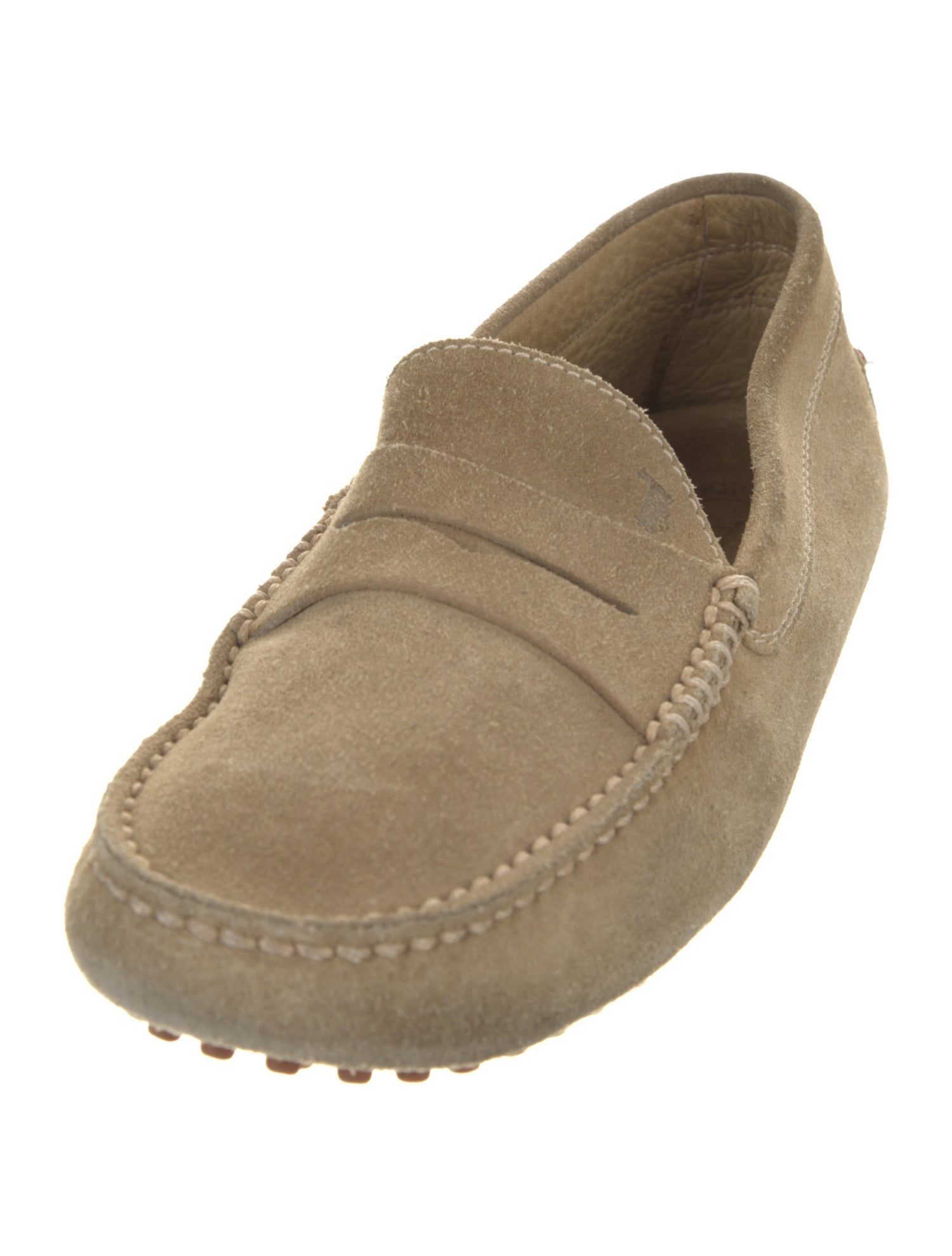 Tod's Suede Leather Trim Embellishment Loafers