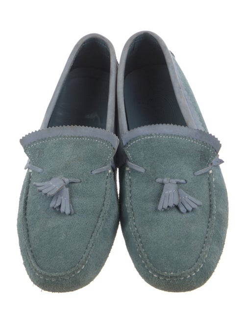 Tod's Suede Whipstitch Trim Loafers