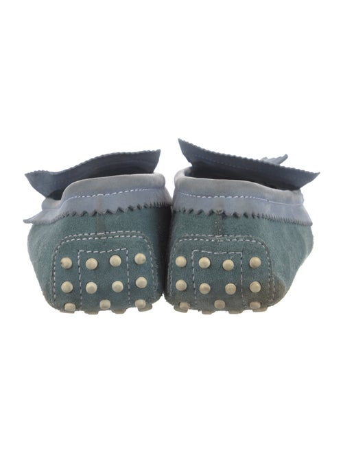 Tod's Suede Whipstitch Trim Loafers