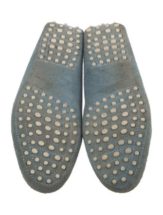 Tod's Suede Whipstitch Trim Loafers