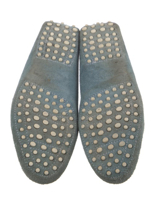 Tod's Suede Whipstitch Trim Loafers