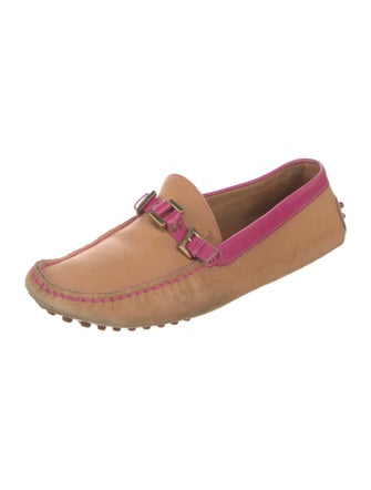 Tod's Leather Colorblock Pattern Loafers