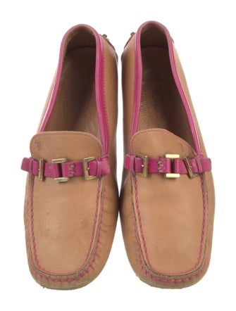Tod's Leather Colorblock Pattern Loafers