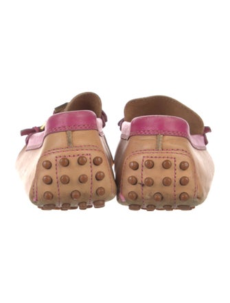 Tod's Leather Colorblock Pattern Loafers