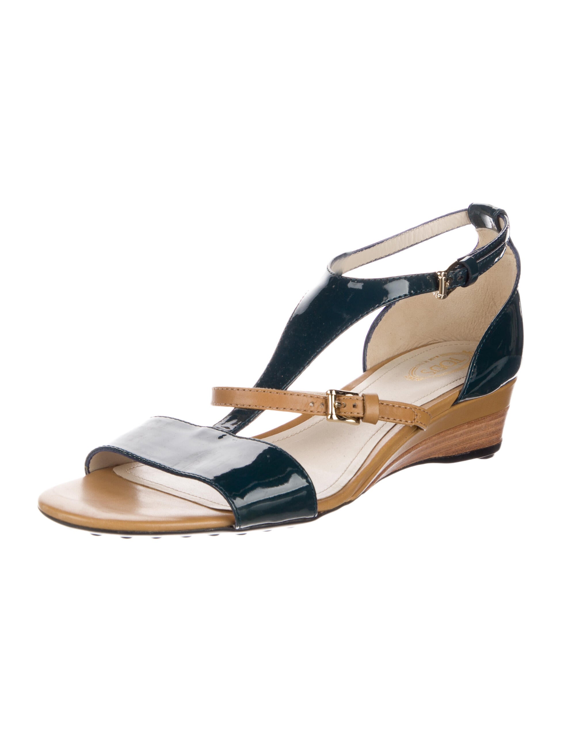 Tod's Patent Leather Slingback Sandals