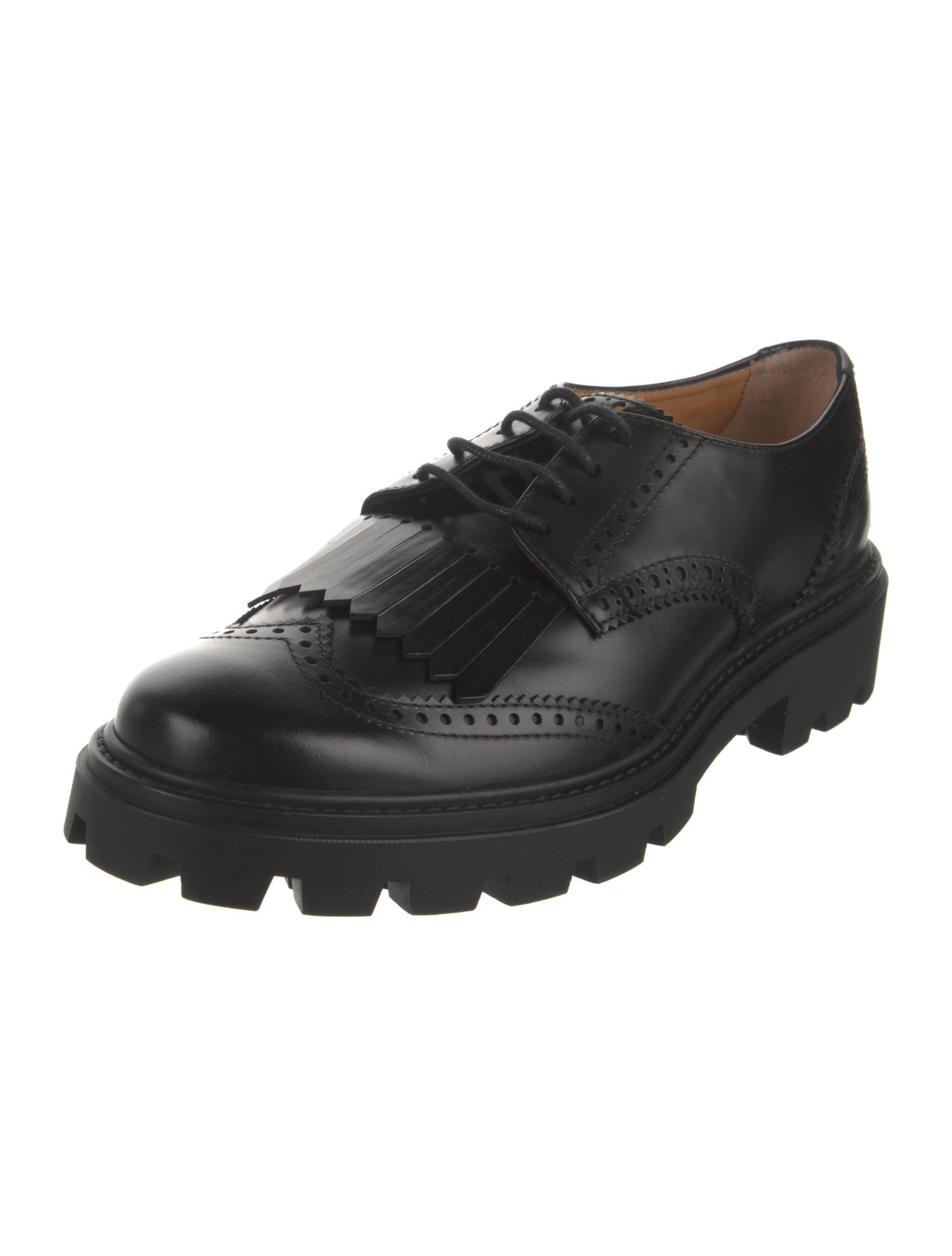 Tod's Leather Chain-Link Accents Oxfords