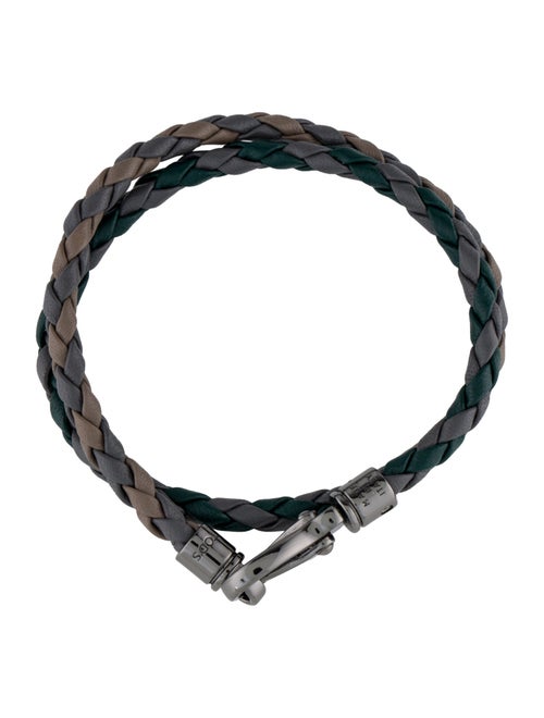 Tod's Leather Braided Wrap Bracelet