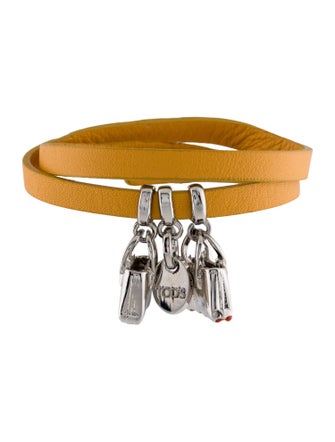 Tod's Leather & Enamel Charm Bracelet